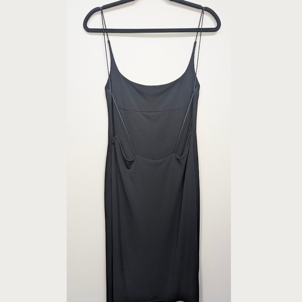 Black Market Strappy Open Black LBD
